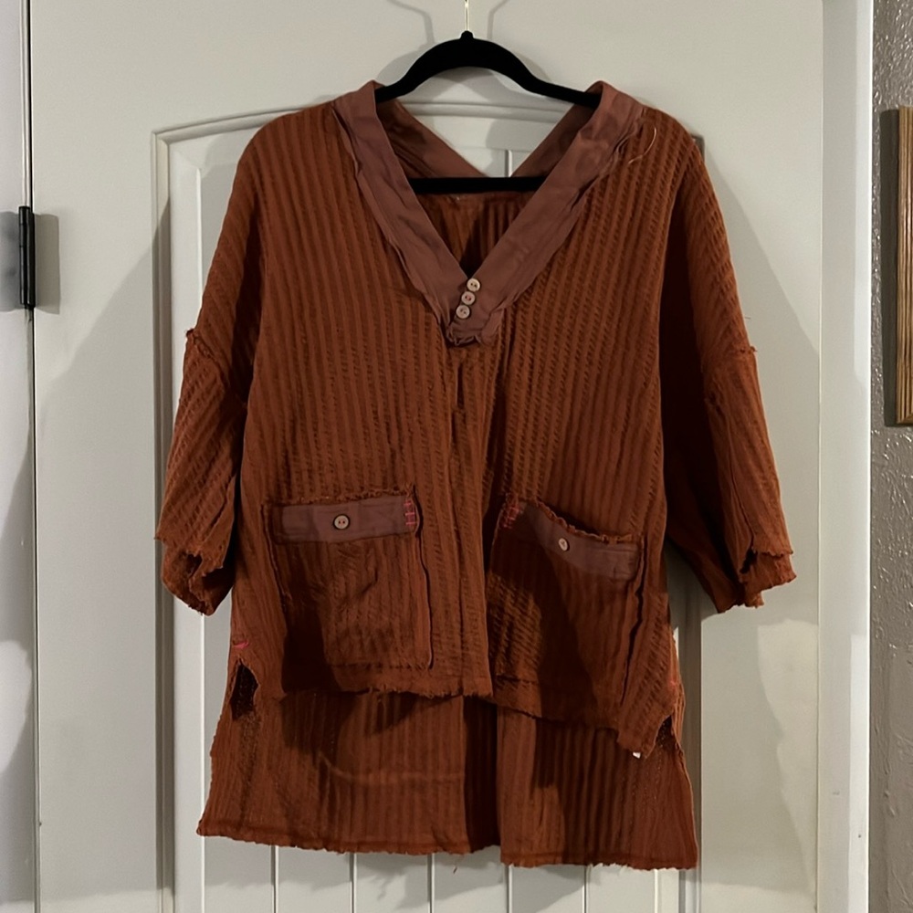 NWOT Free People Happy Mix Pullover